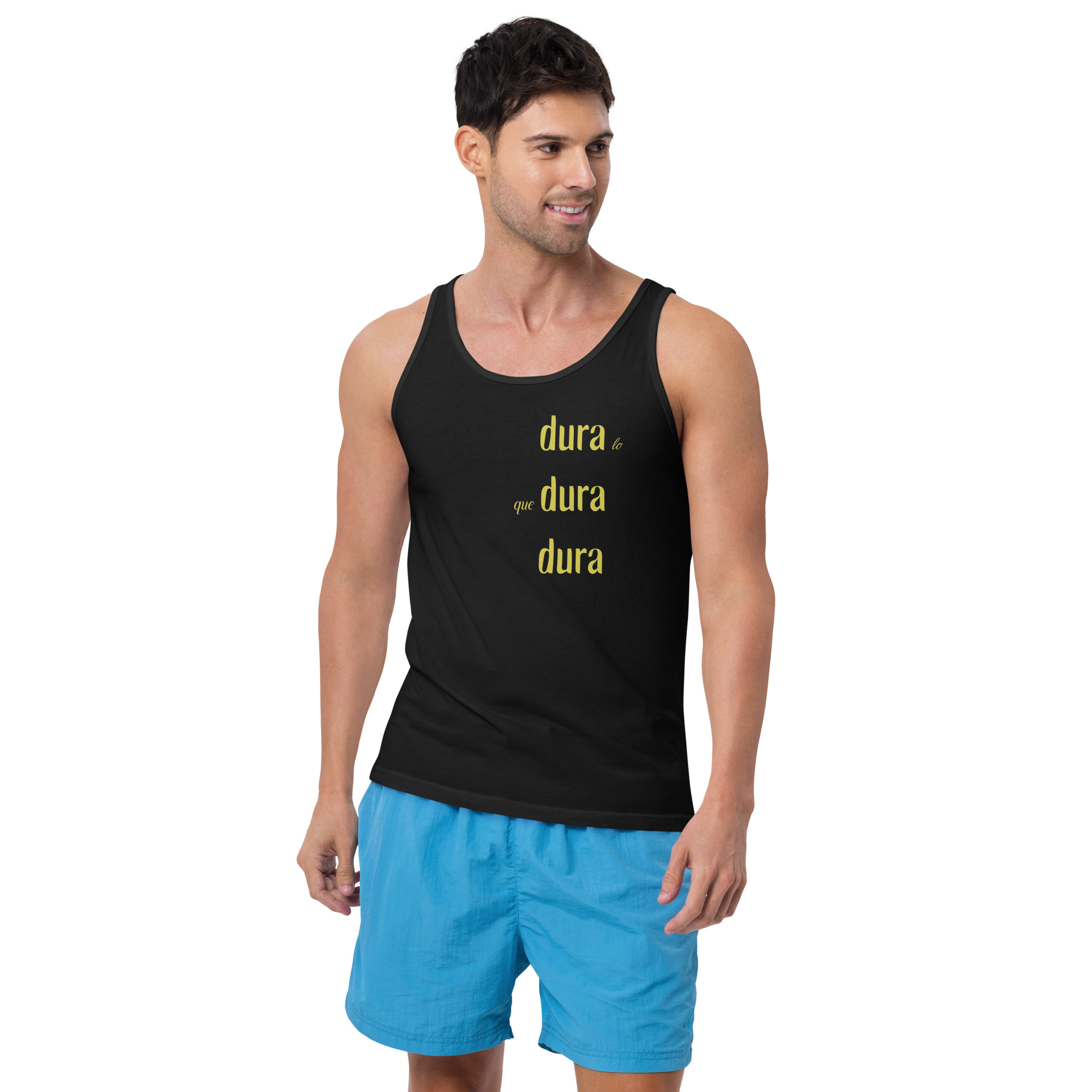 Camiseta sin mangas, para hombre: “Dura lo que dura dura”