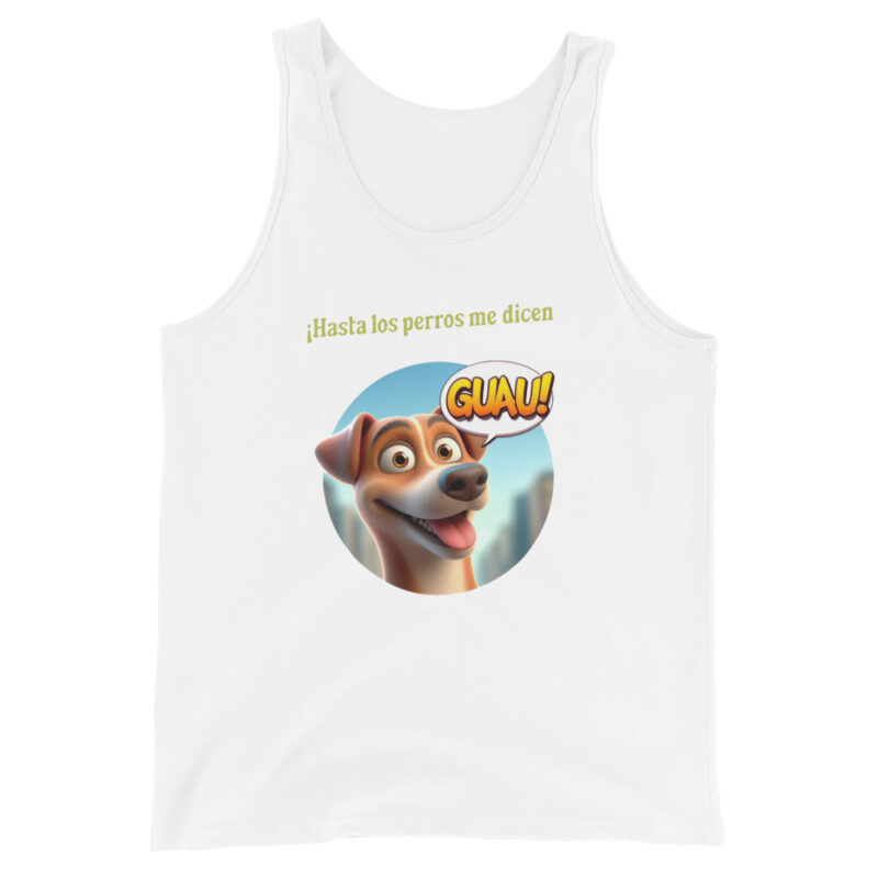 Camiseta sin mangas, para mujer: “Hasta los perros me dicen Guau” - Imagen 3