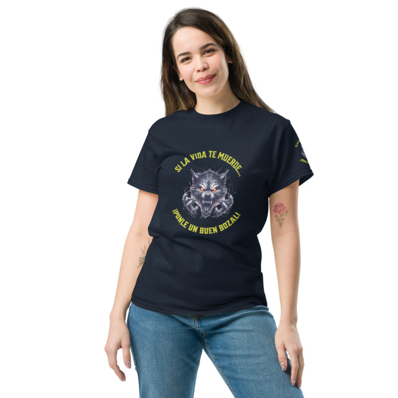 Camiseta de manga corta: “Si la vida te muerde… ¡Ponle un buen bozal!" - Imagen 6
