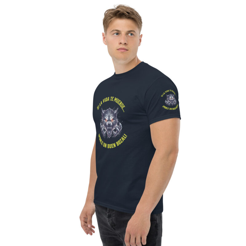Camiseta de manga corta: “Si la vida te muerde… ¡Ponle un buen bozal!" - Imagen 5