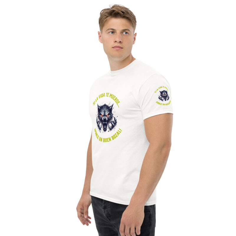 Camiseta de manga corta: “Si la vida te muerde… ¡Ponle un buen bozal!" - Imagen 8