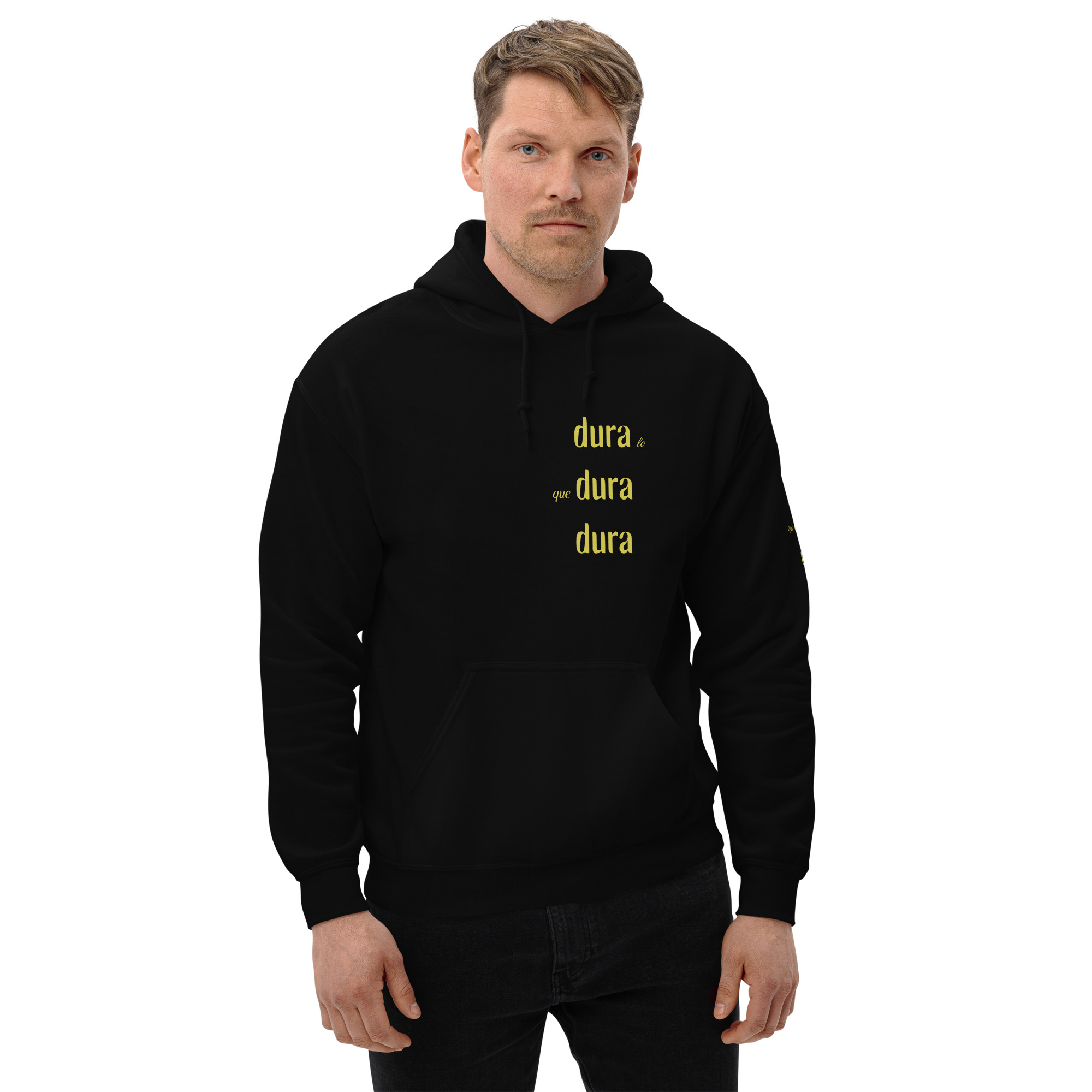 Sudadera con capucha, para hombre: “Dura lo que dura dura”