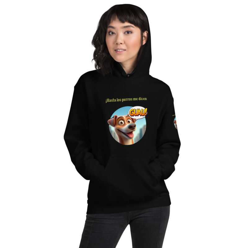 Sudadera, para mujer: “Hasta los perros me dicen Guau” - Imagen 2