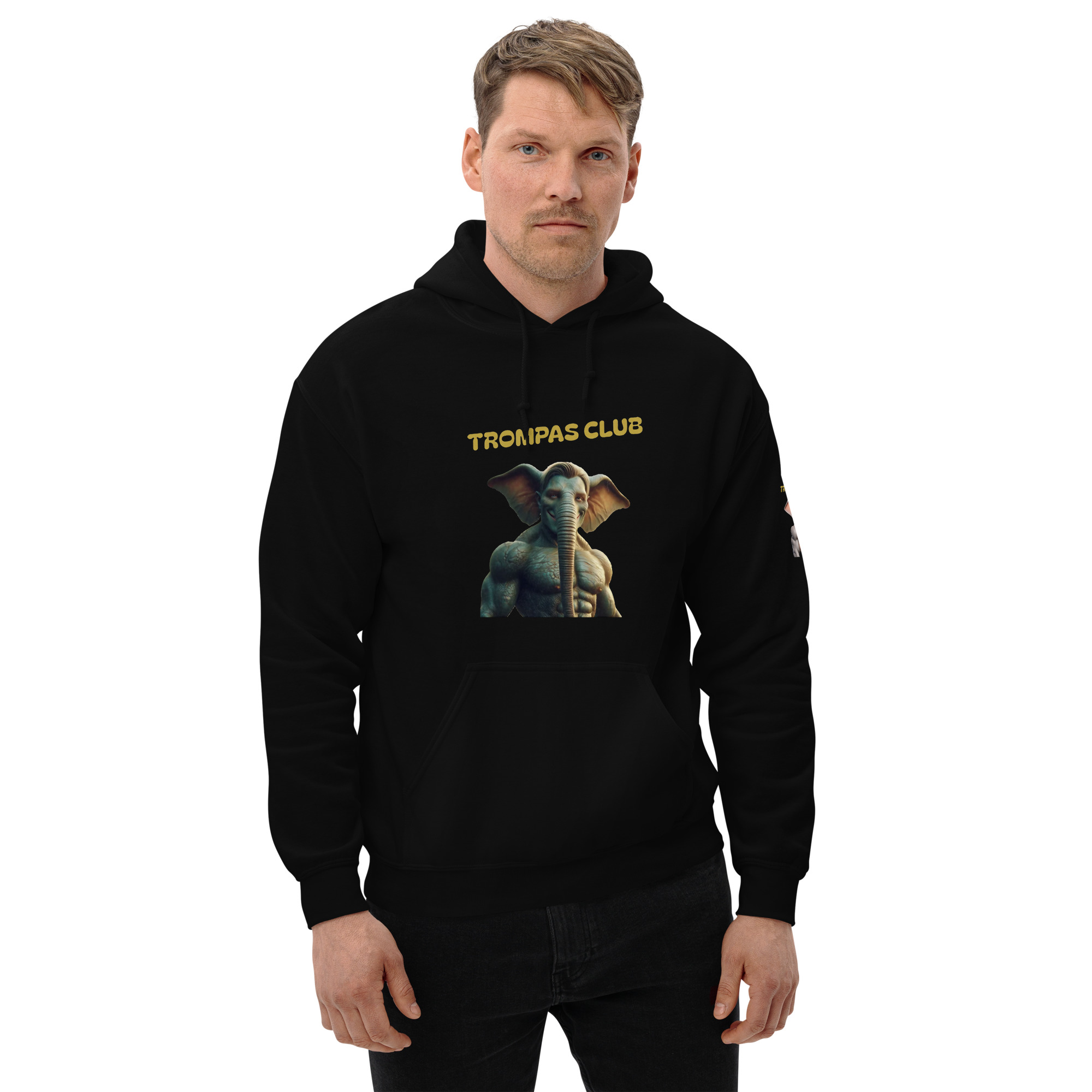 Sudadera con capucha, para hombre: “Trompas Club”