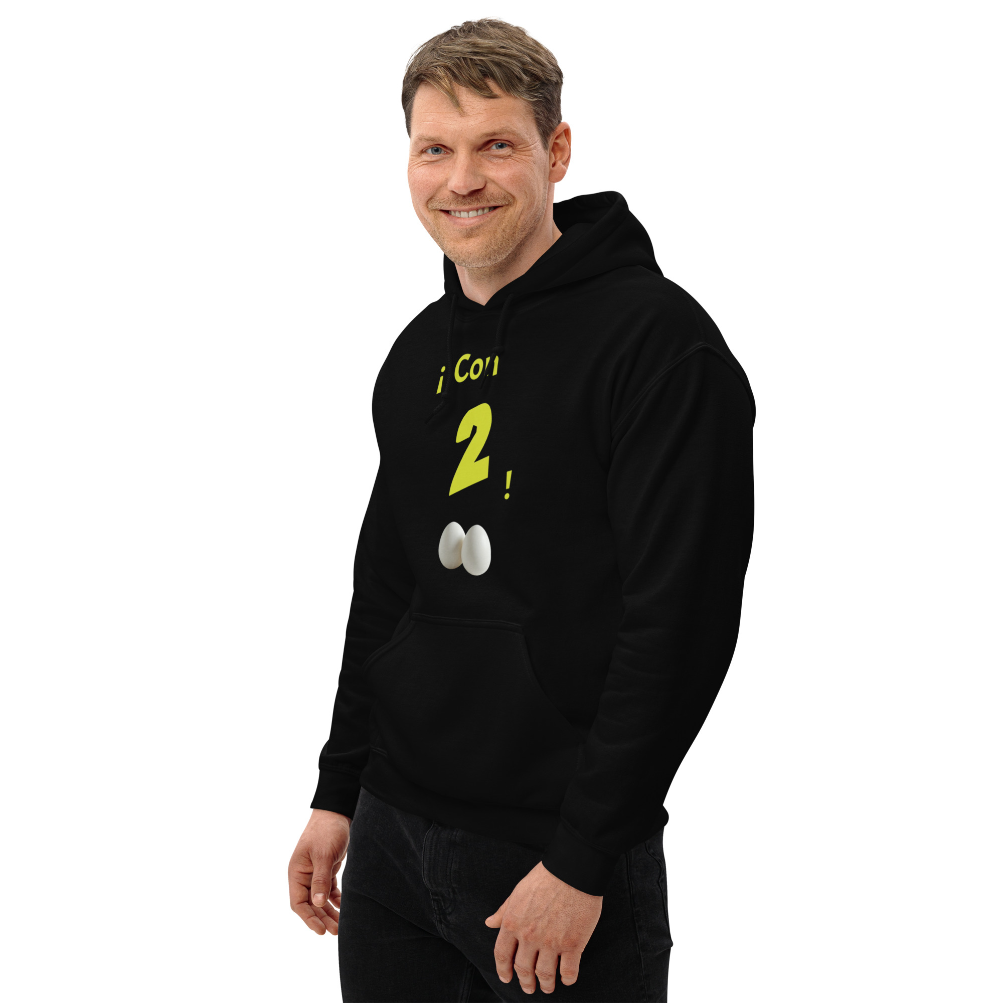 Sudadera para hombre con capucha: “¡Con 2!”. Envío incluido.