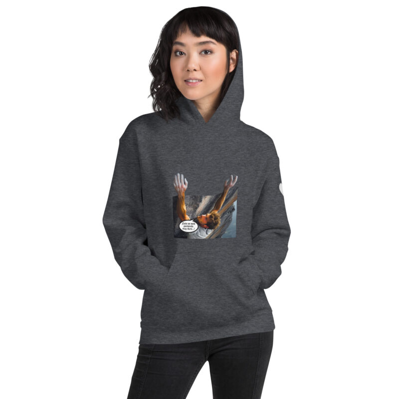 Sudadera con capucha, para mujer: “Salvándole la vida a un escalador” - Imagen 7
