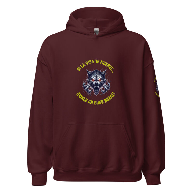 Sudadera con capucha: “Si la vida te muerde… ¡Ponle un buen bozal!” - Imagen 7