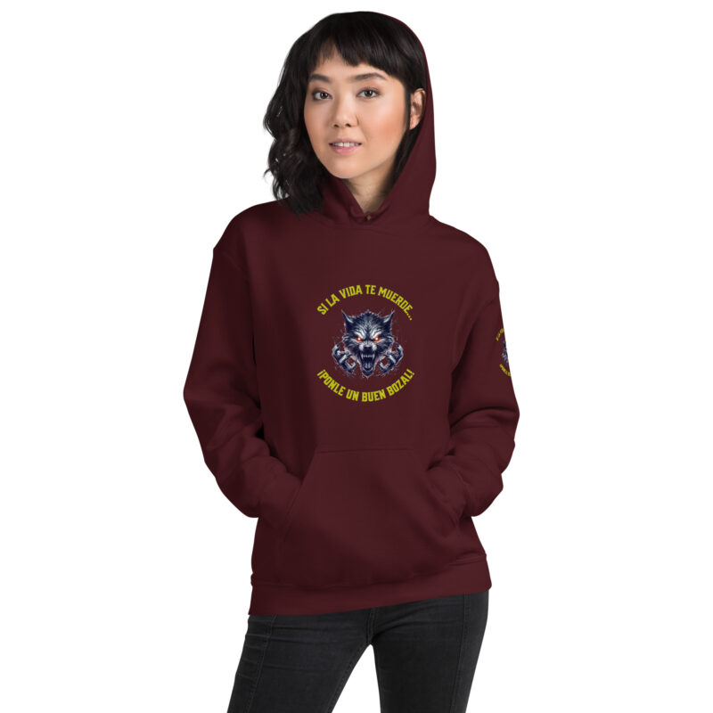 Sudadera con capucha: “Si la vida te muerde… ¡Ponle un buen bozal!” - Imagen 9