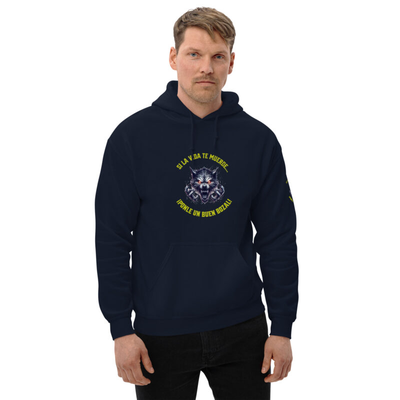 Sudadera con capucha: “Si la vida te muerde… ¡Ponle un buen bozal!” - Imagen 5