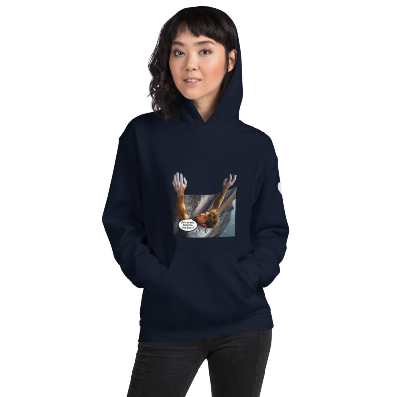 Sudadera con capucha, para mujer: “Salvándole la vida a un escalador” - Imagen 3