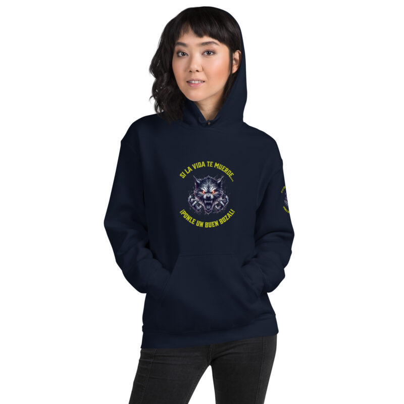 Sudadera con capucha: “Si la vida te muerde… ¡Ponle un buen bozal!” - Imagen 6