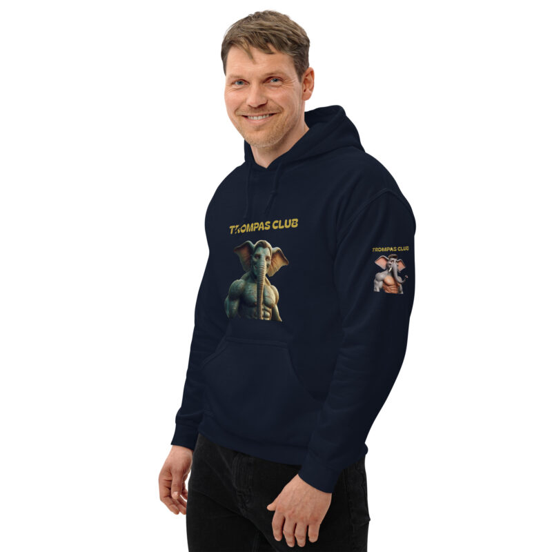 Sudadera con capucha, para hombre: “Trompas Club” - Imagen 4