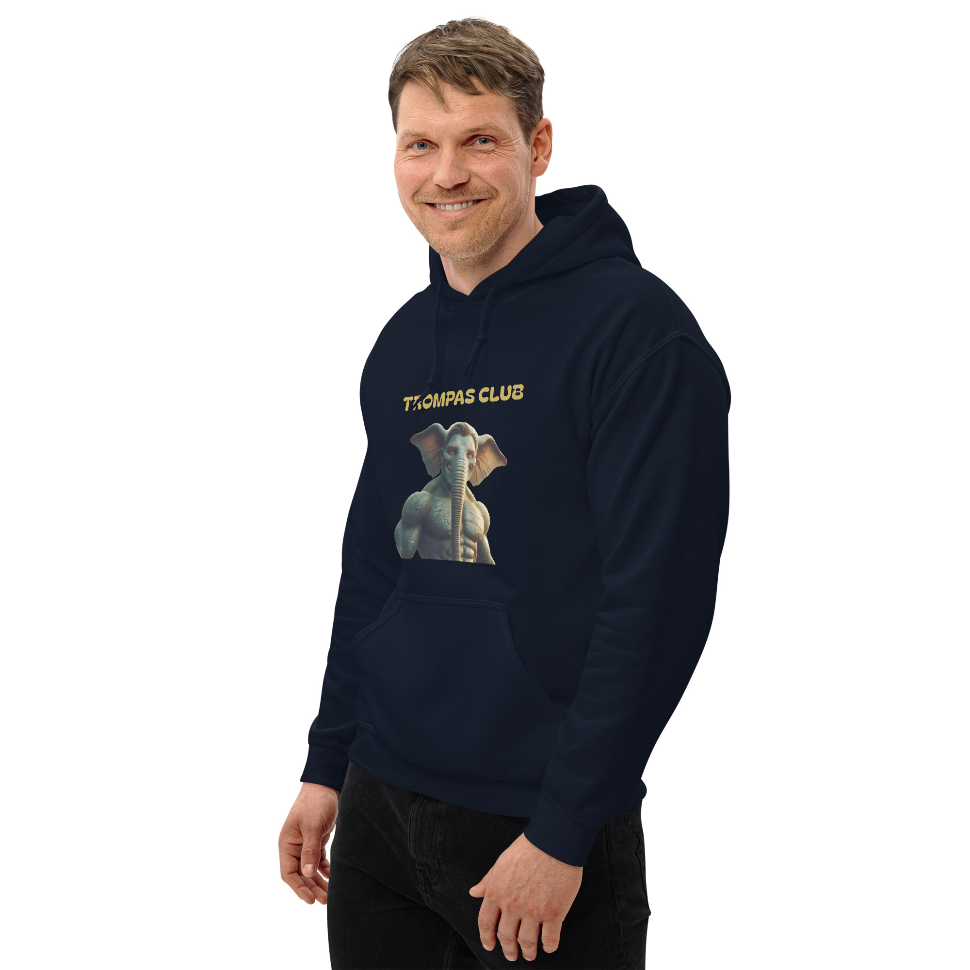 Sudadera con capucha, para hombre: “Trompas Club”. Envío incluido. - Imagen 4