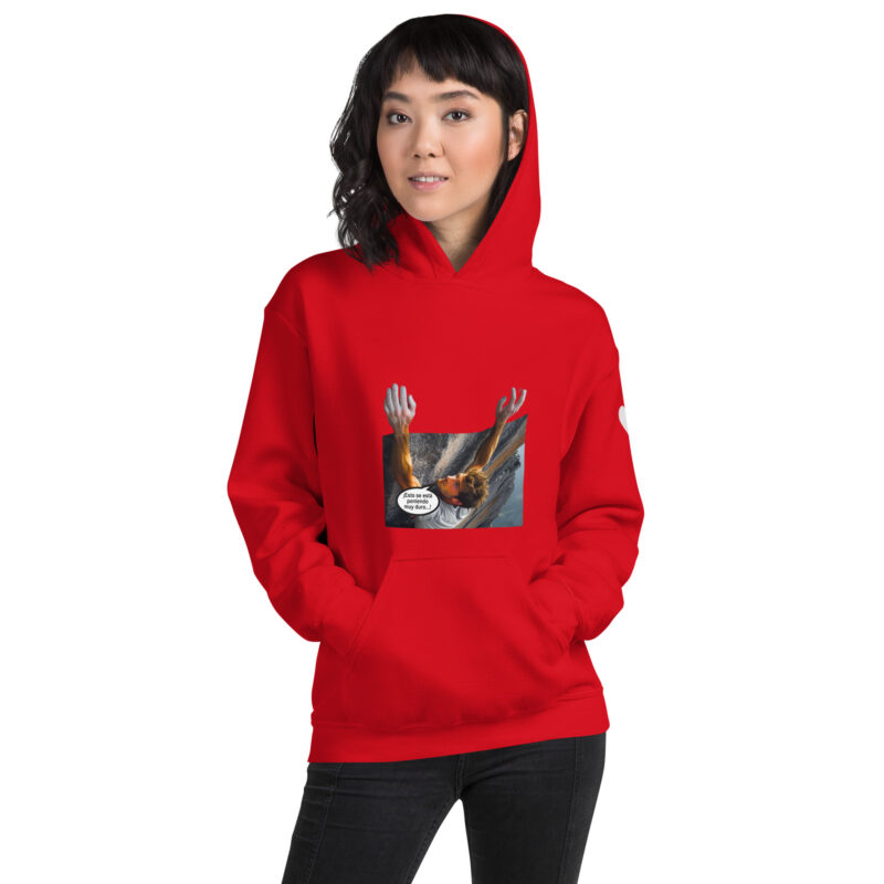 Sudadera con capucha, para mujer: “Salvándole la vida a un escalador” - Imagen 11
